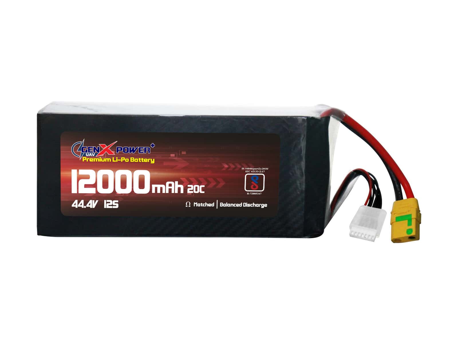 GenX 44.4V 12S 12000mAh 20C / 40C Premium Lithium Polymer Battery view MAIN