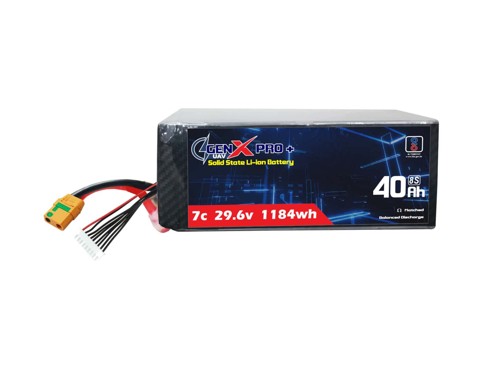 GenX Pro+ Solid State 29.6V 8S 40000mah 7C Premium Lithium Ion Solid State Rechargeable Battery 450wh/kg view MAIN