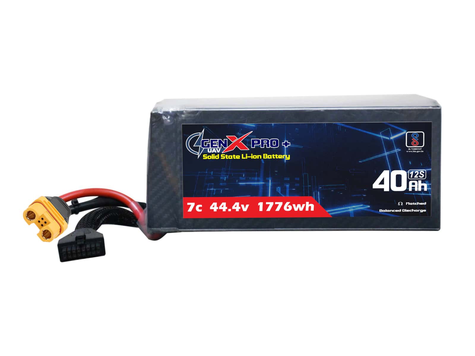 GenX Pro+ Solid State 44.4V 12S 40000mah 7C Premium Lithium Ion Solid State Rechargeable Battery 450wh/kg view MAIN