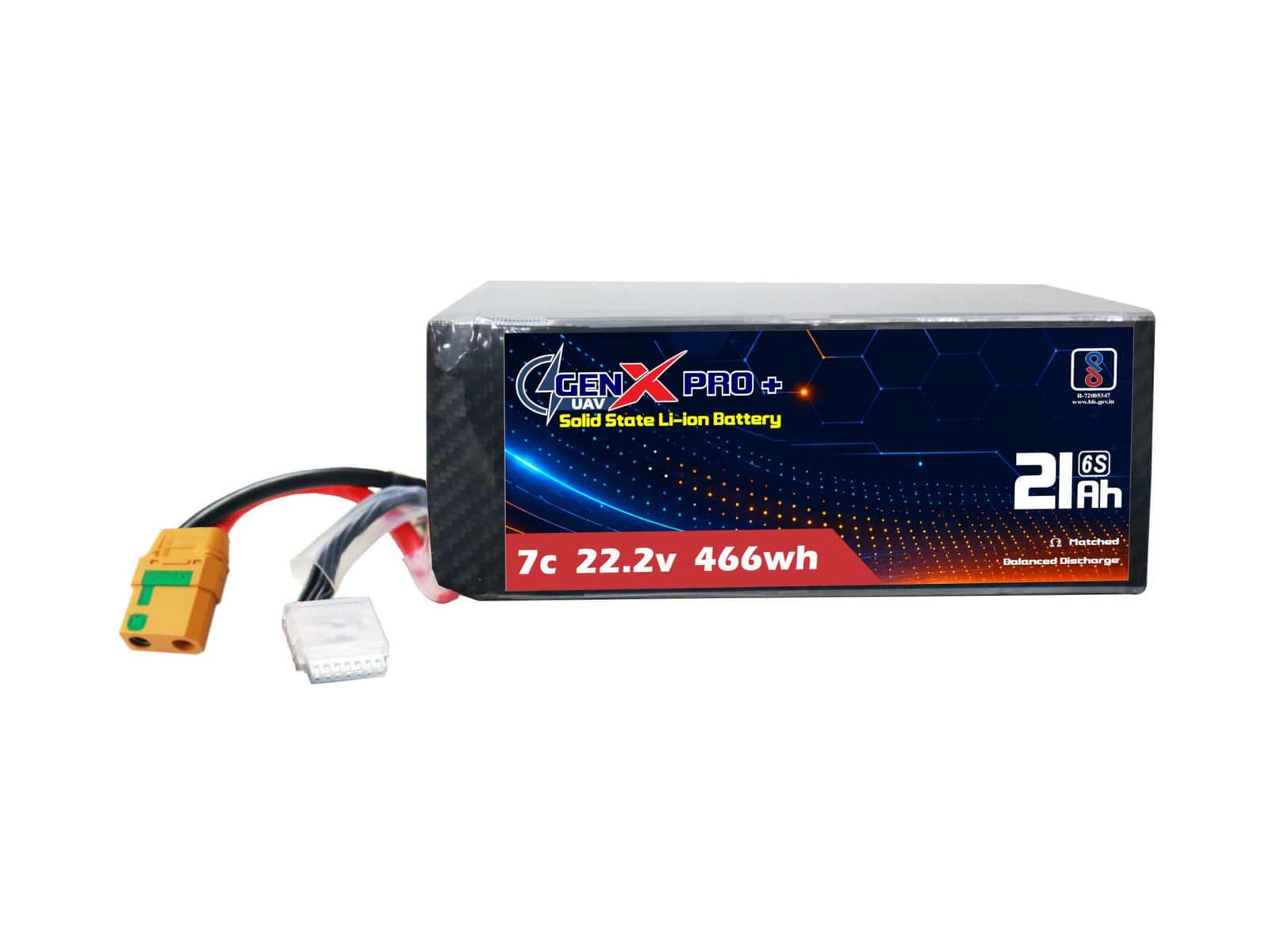 GenX Pro+ Solid State 22.2V 6S 21000mah 7C Premium Lithium Ion Solid State Rechargeable Battery 370wh/kg view MAIN