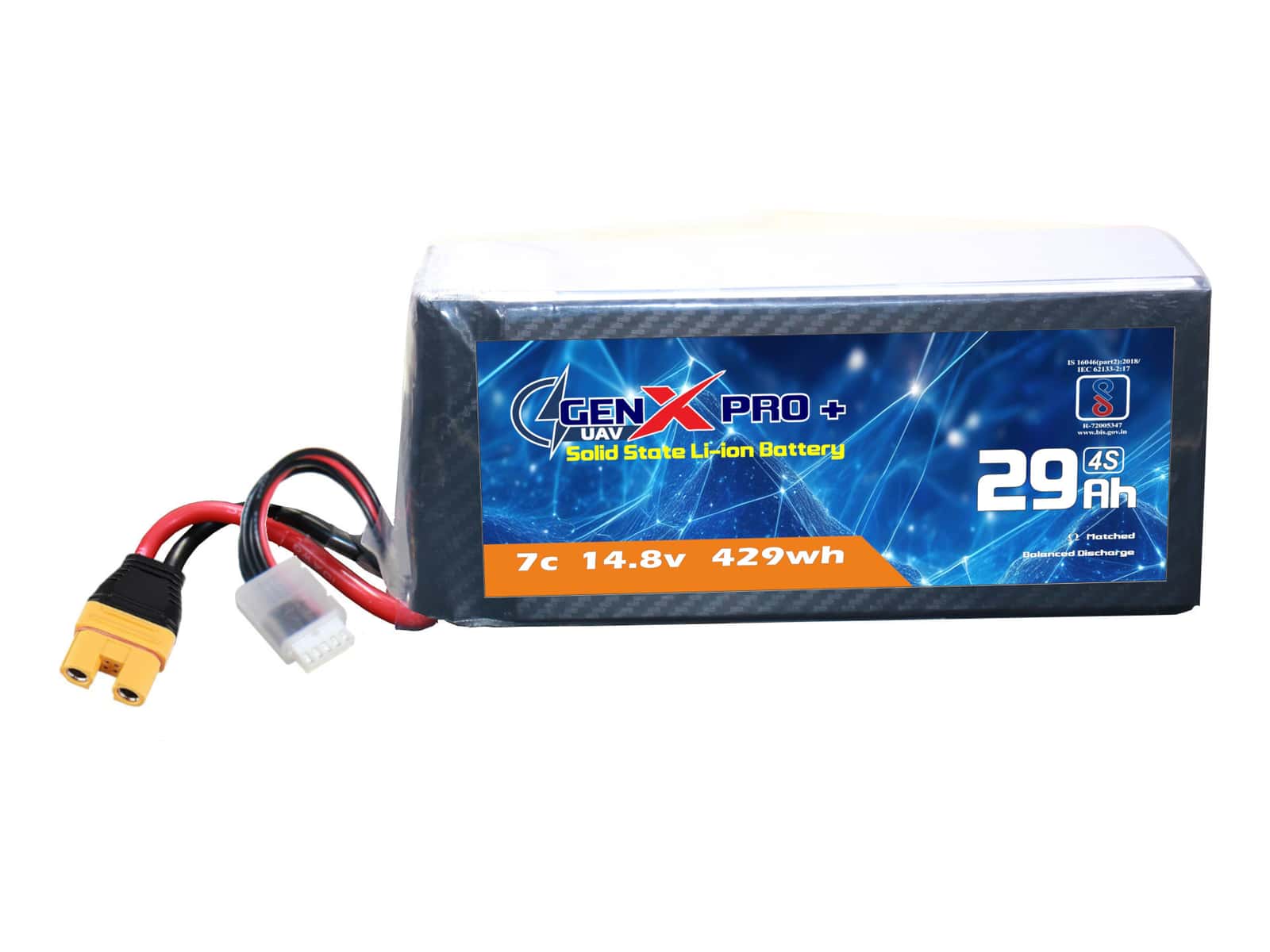 GenX Pro+ Solid State High Energy Density 14.8V 4S 29000mah 7C Premium Li-ion Battery 350Wh/kg view MAIN