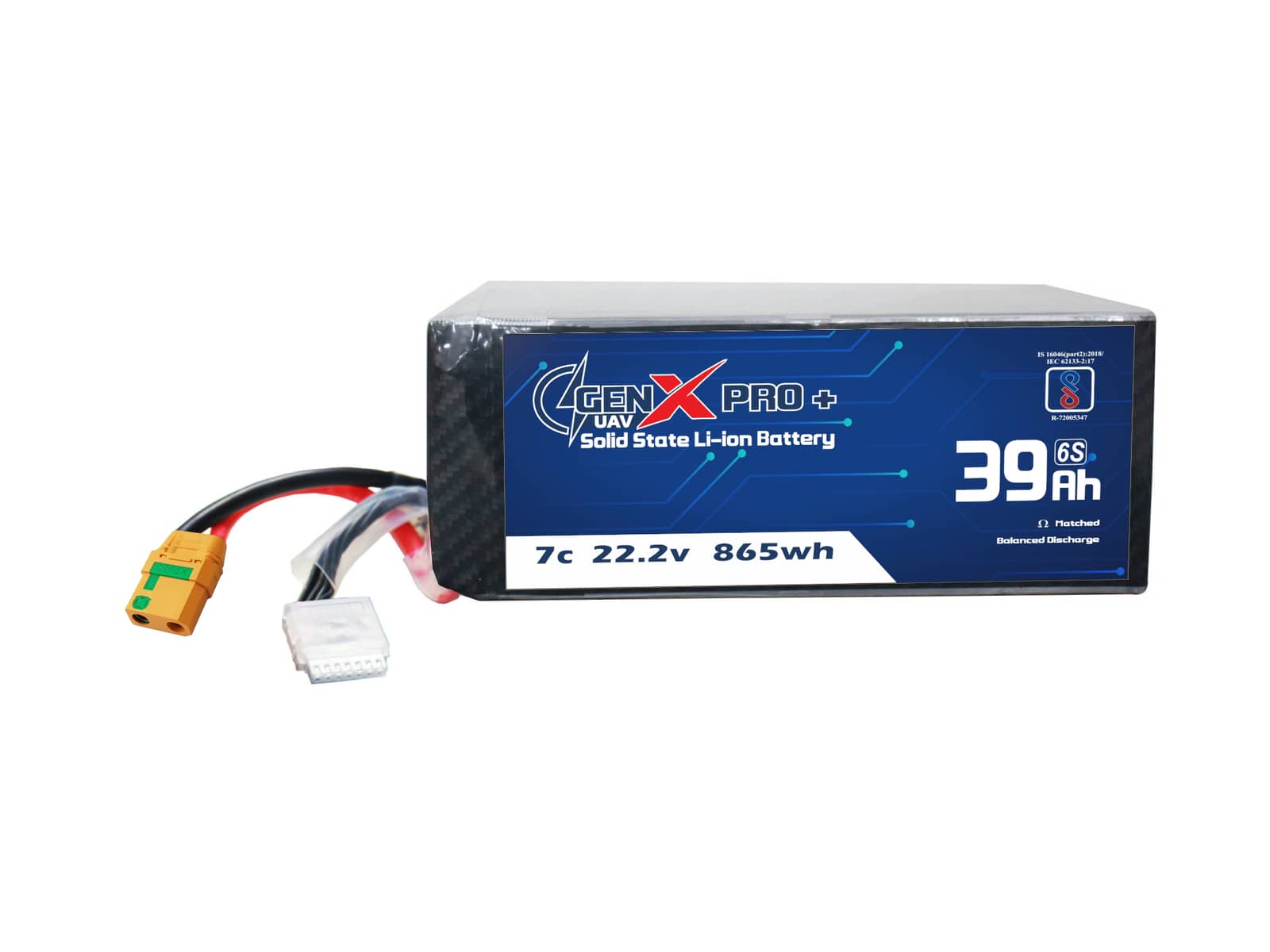GenX Pro+ · Solid-State 6S 22.2V 39 Ah UAV battery pack