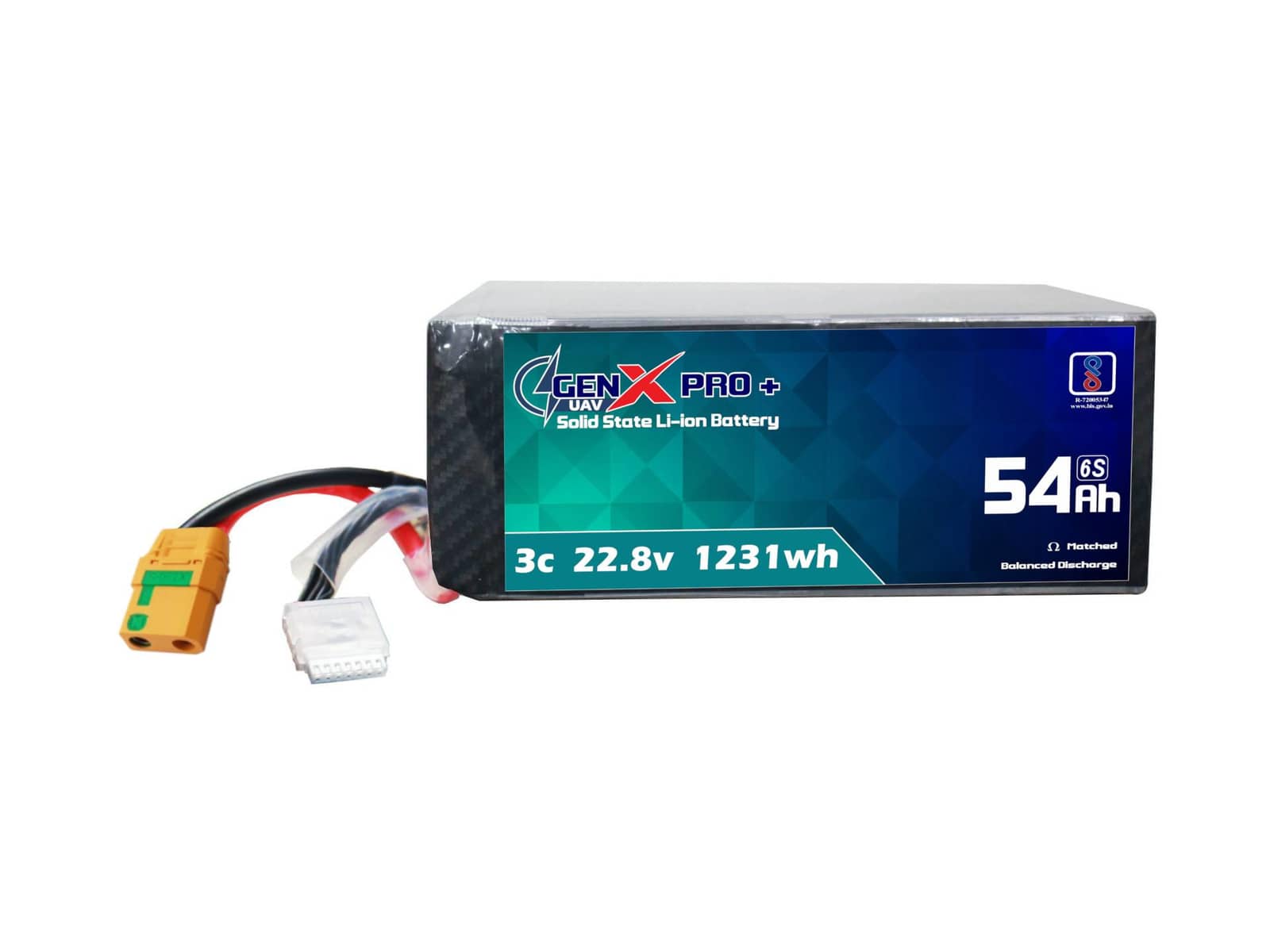 GenX Pro+ · Lithium-Metal 6S 22.8V 54 Ah UAV battery pack