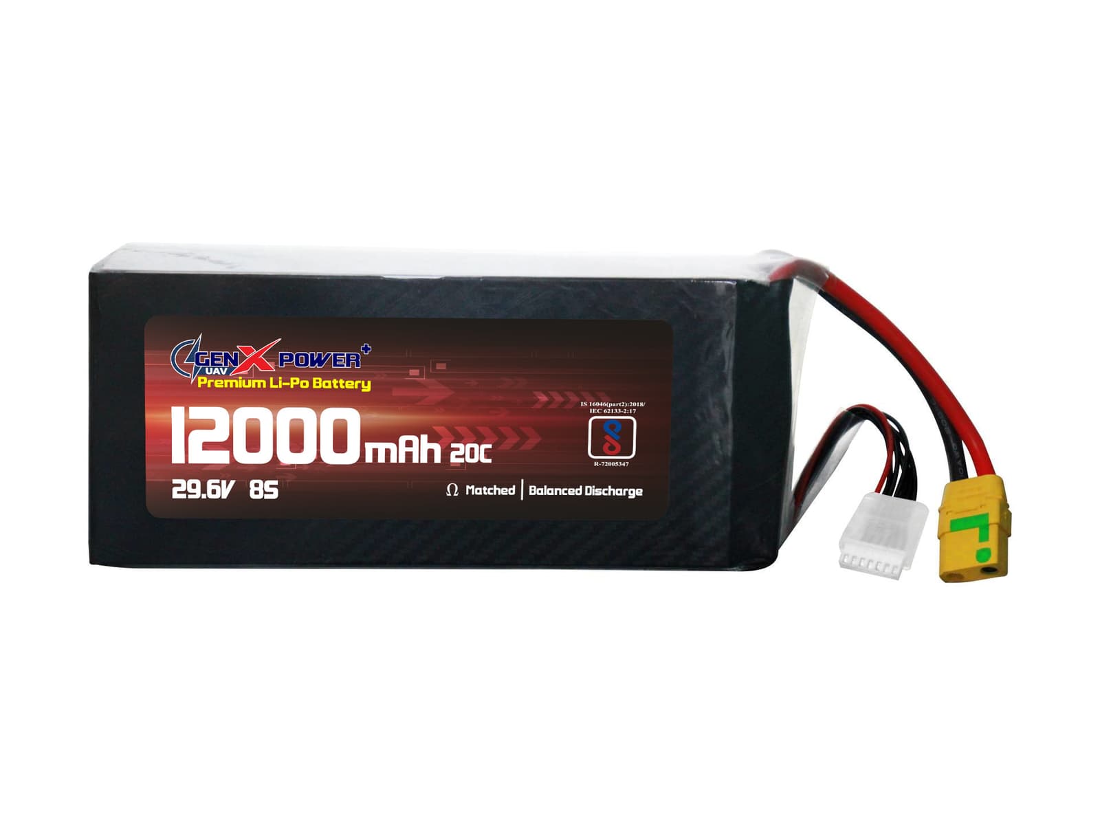 GenX 29.6V 8S 12000mAh 20C / 40C Premium Lithium Polymer Battery