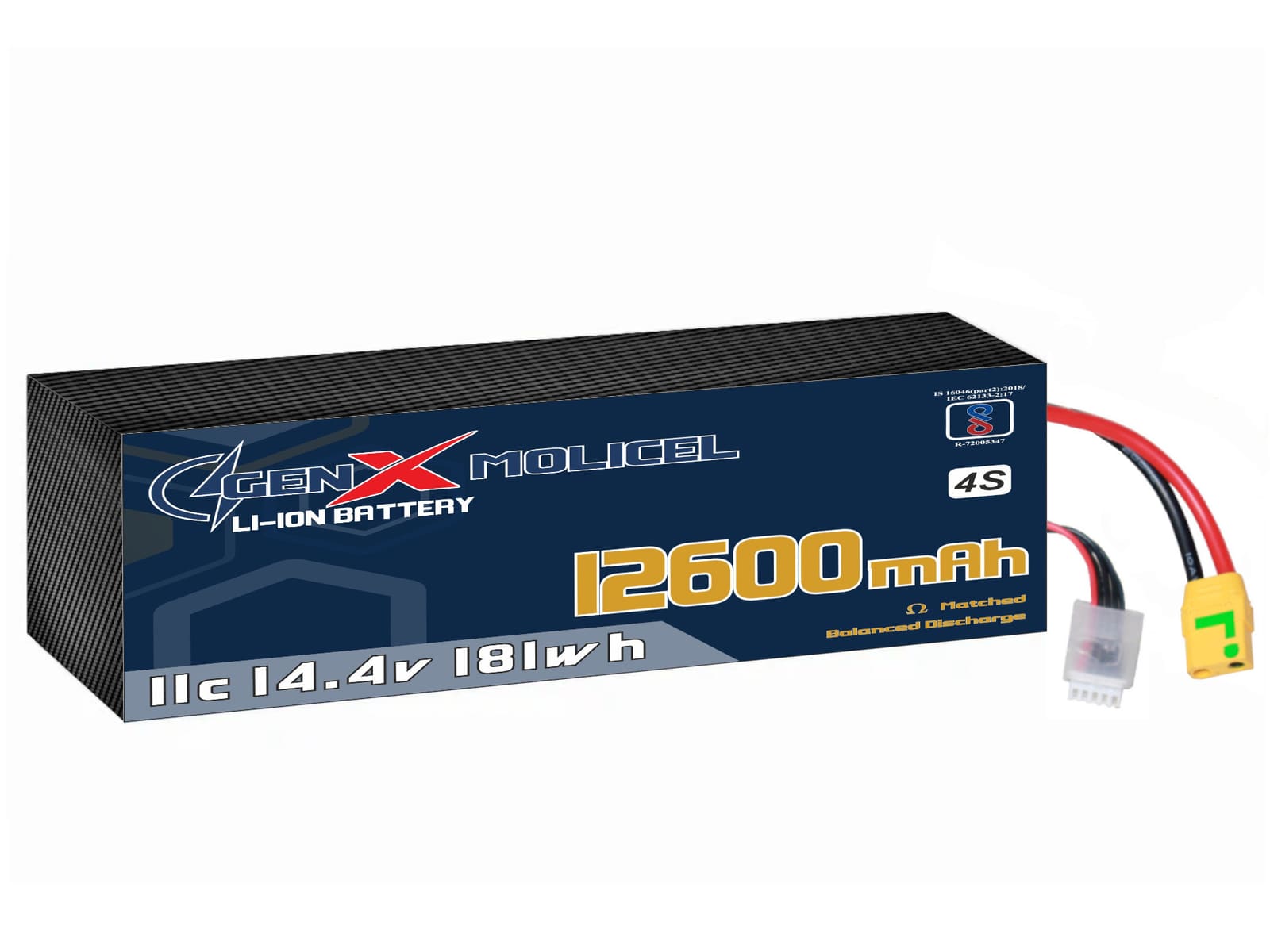 14.4V · 4S · 12600mAh · 11C — GenX UAV Battery Series UAV battery pack
