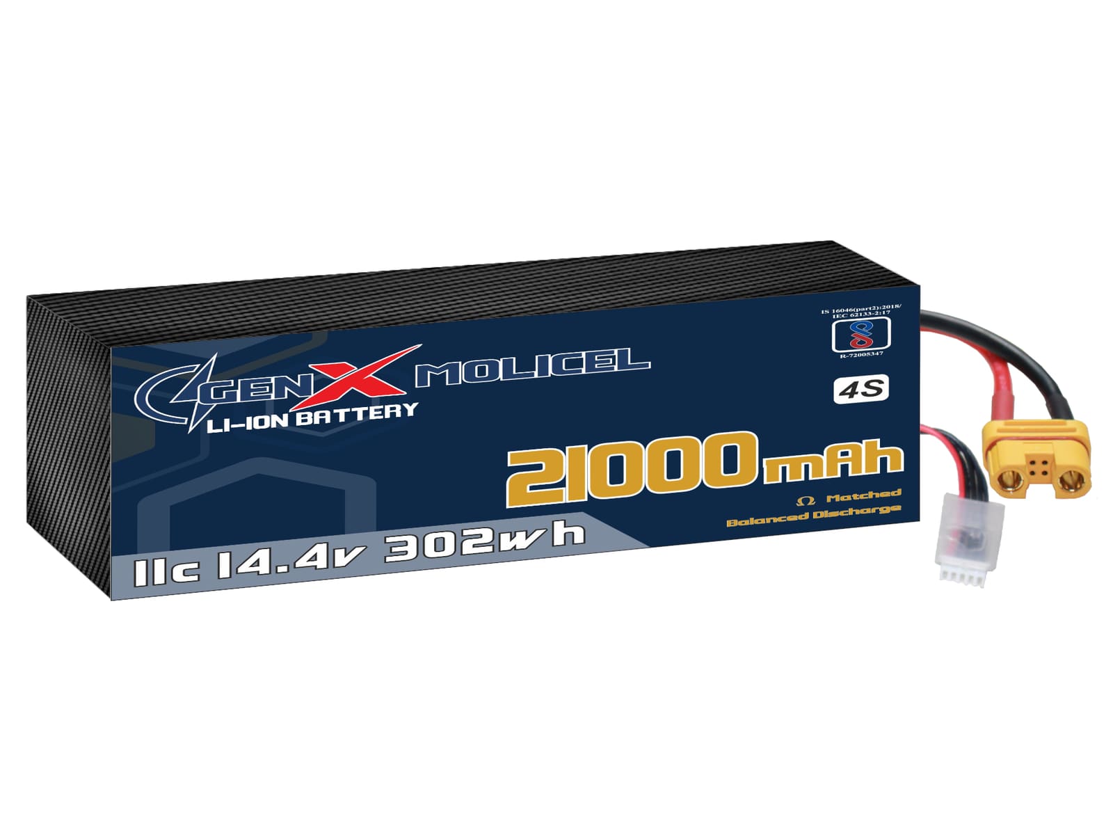 14.4V · 4S · 21000mAh · 11C — GenX UAV Battery Series UAV battery pack