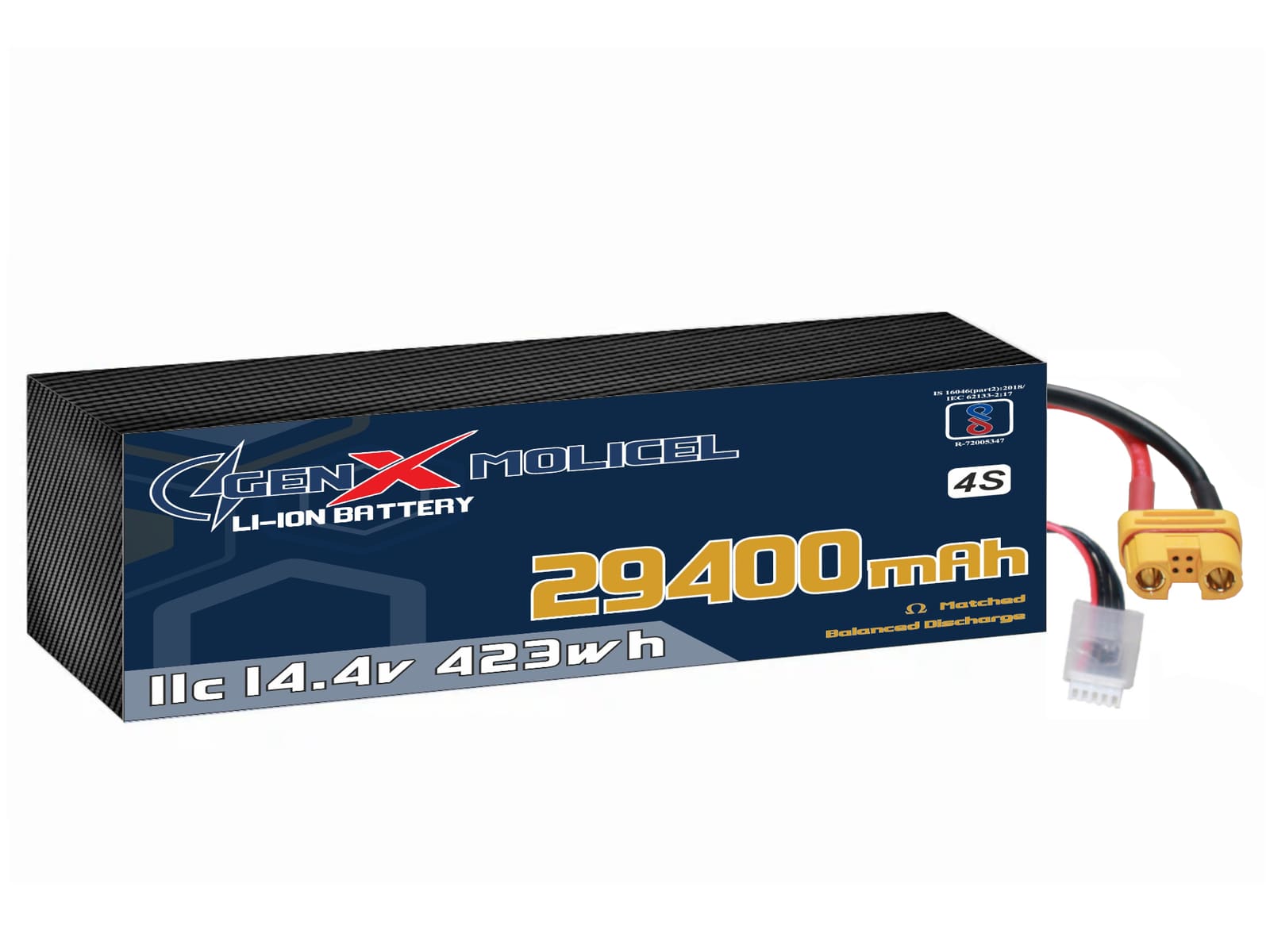 14.4V · 4S · 29400mAh · 11C — GenX UAV Battery Series UAV battery pack