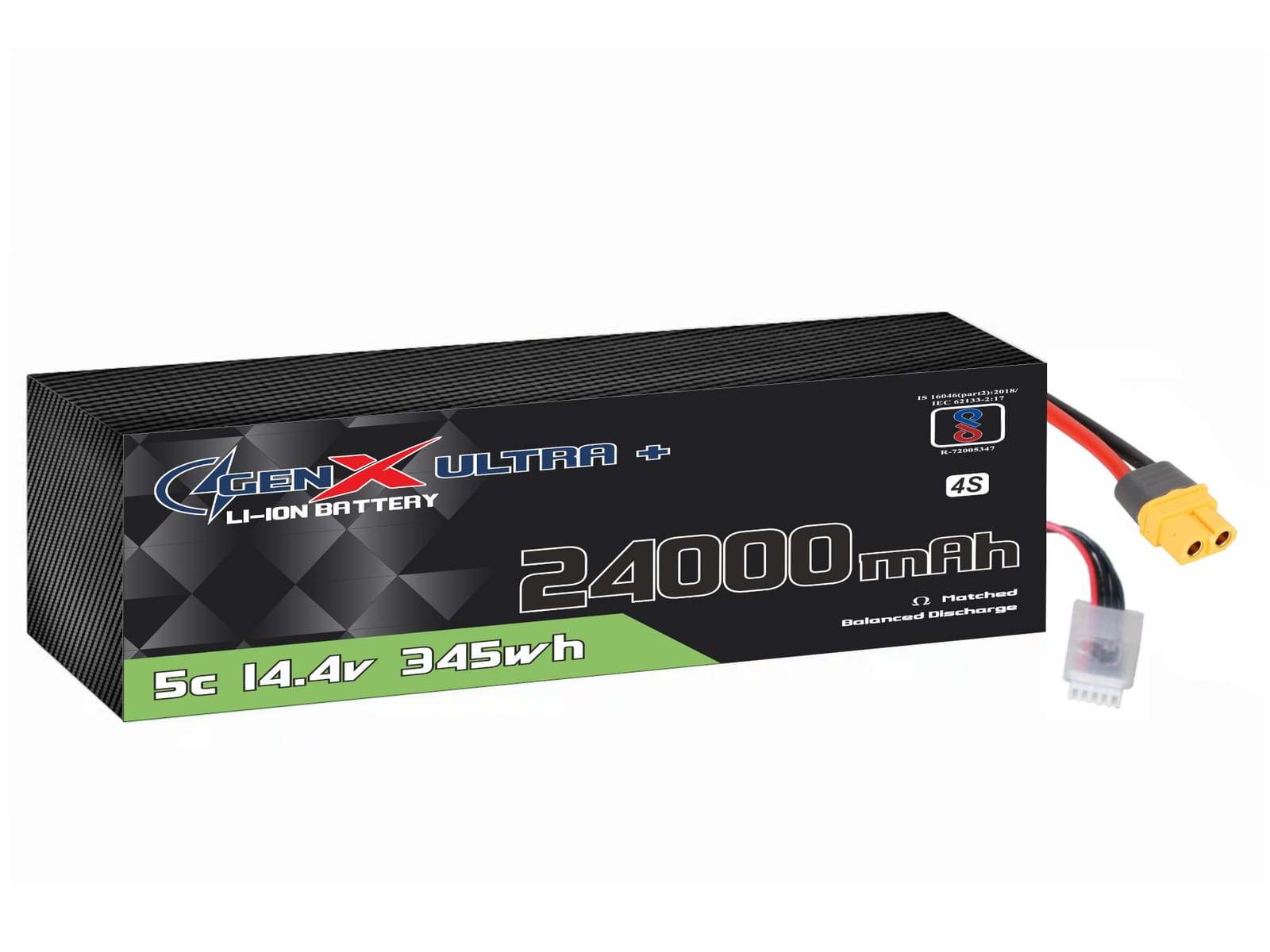 14.4V · 4S · 24000mAh · 5C — GenX UAV Battery Series UAV battery pack