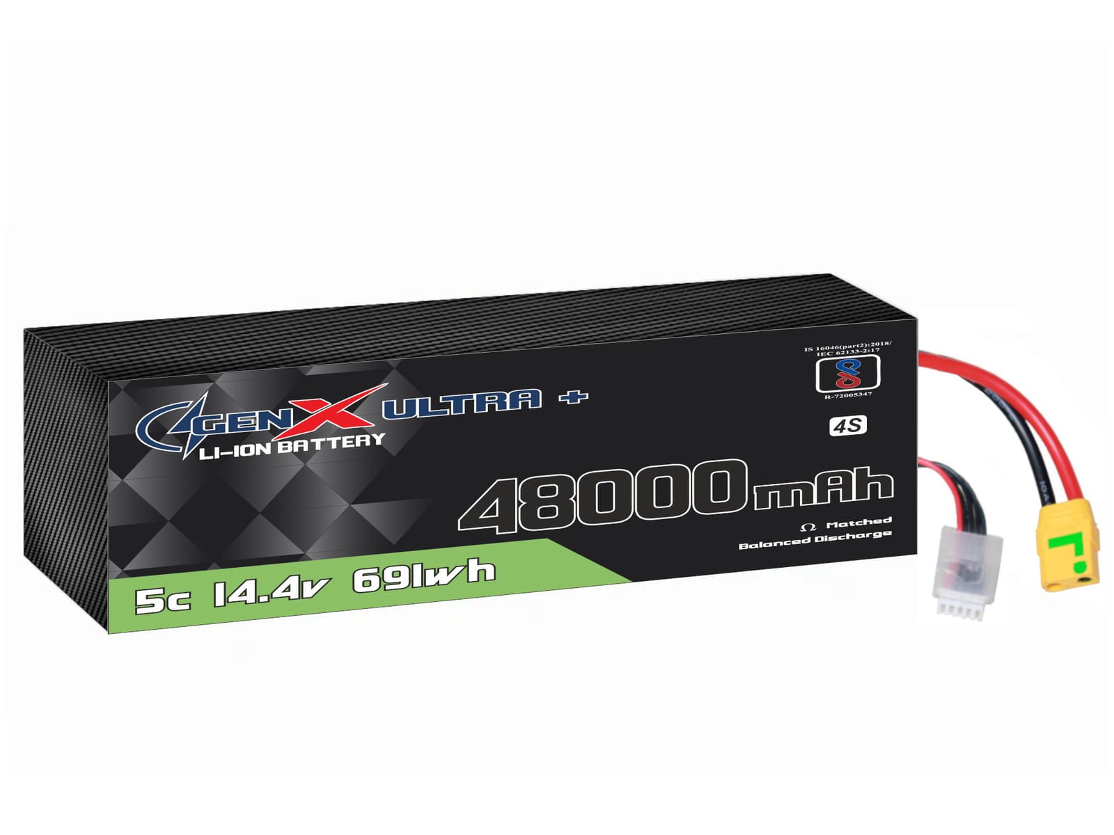 14.4V · 4S · 48000mAh · 5C — GenX UAV Battery Series UAV battery pack
