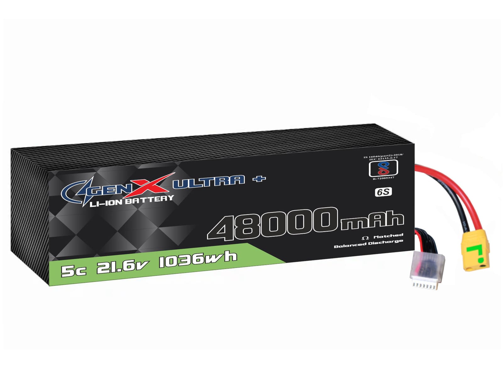 21.6V · 6S · 48000mAh · 5C — GenX UAV Battery Series UAV battery pack