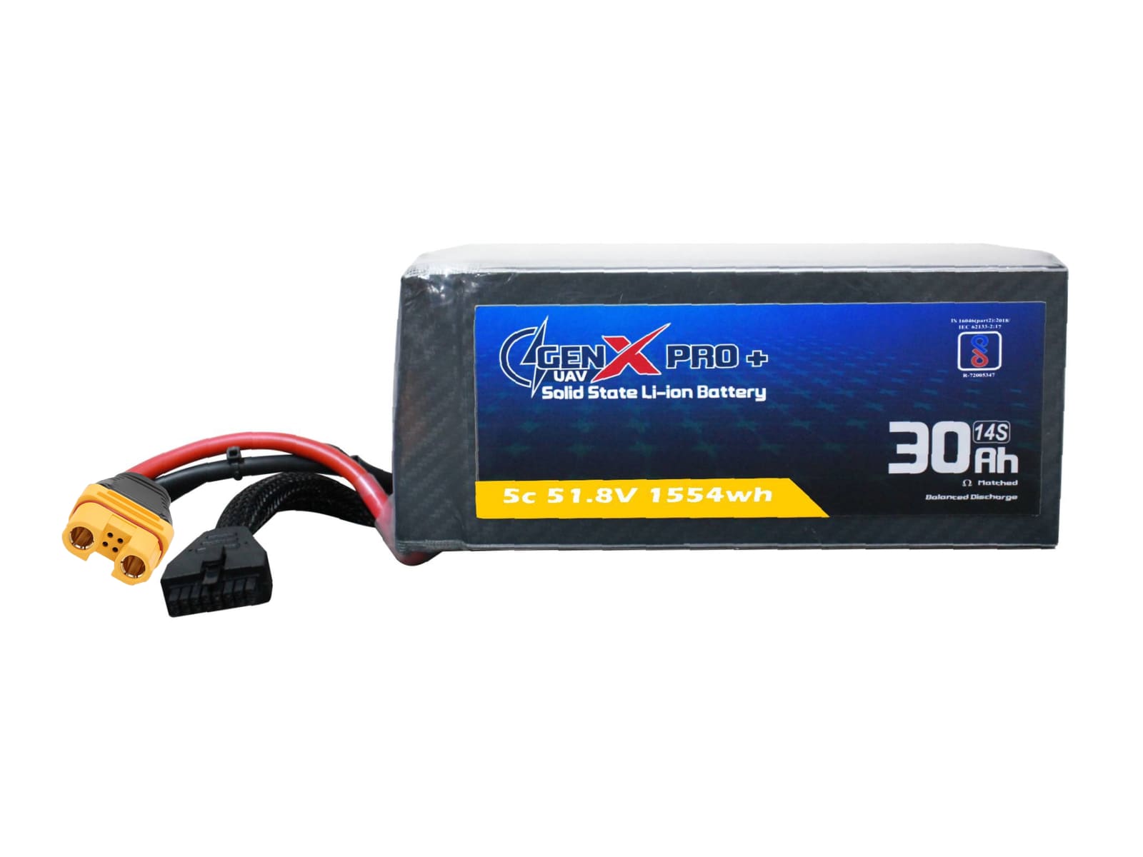 51.8V · 14S · 30000mAh · 10C — GenX Pro+ · Solid-State Series UAV battery pack