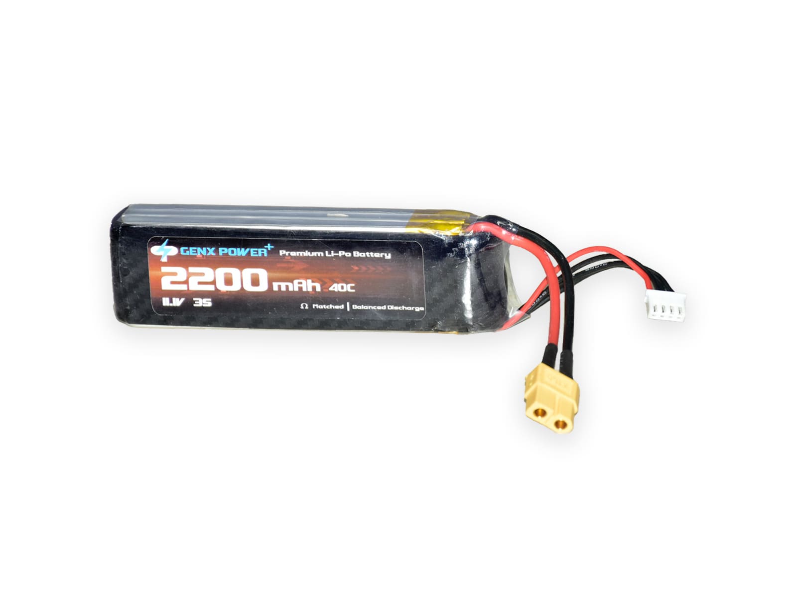 11.1V · 3S · 2200mAh · 60C — GenX LiPo Series UAV battery pack