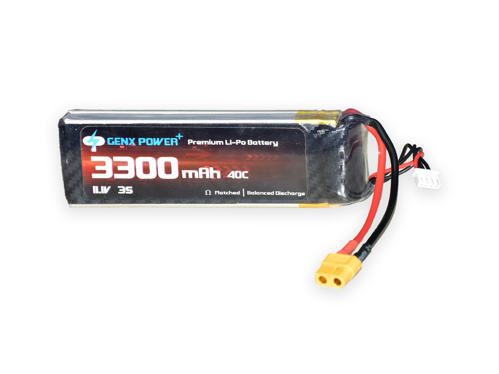 11.1V · 3S · 3300mAh · 60C — GenX LiPo Series UAV battery pack