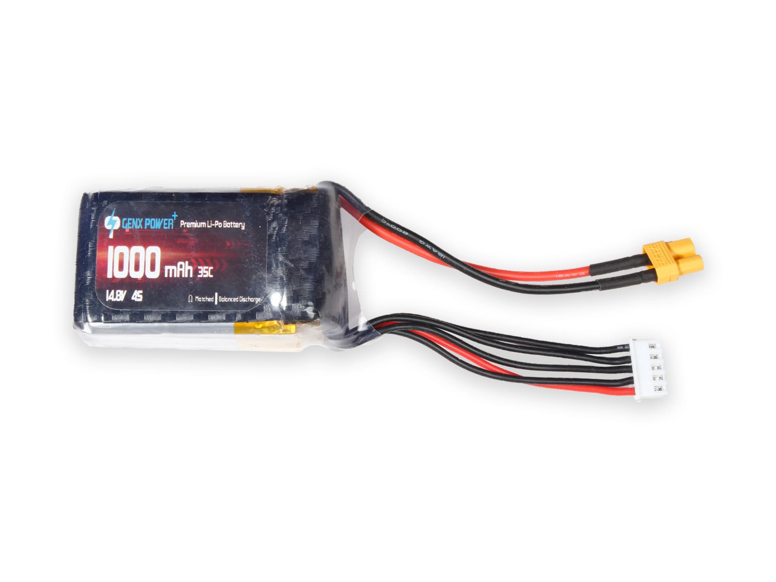 14.8V · 4S · 1000mAh · 60C — GenX LiPo Series UAV battery pack