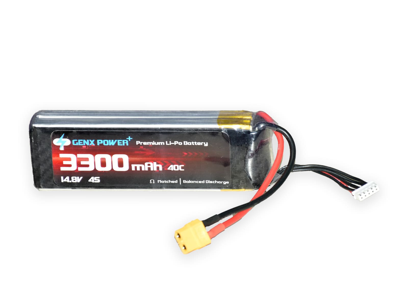14.8V · 4S · 3300mAh · 60C — GenX LiPo Series UAV battery pack