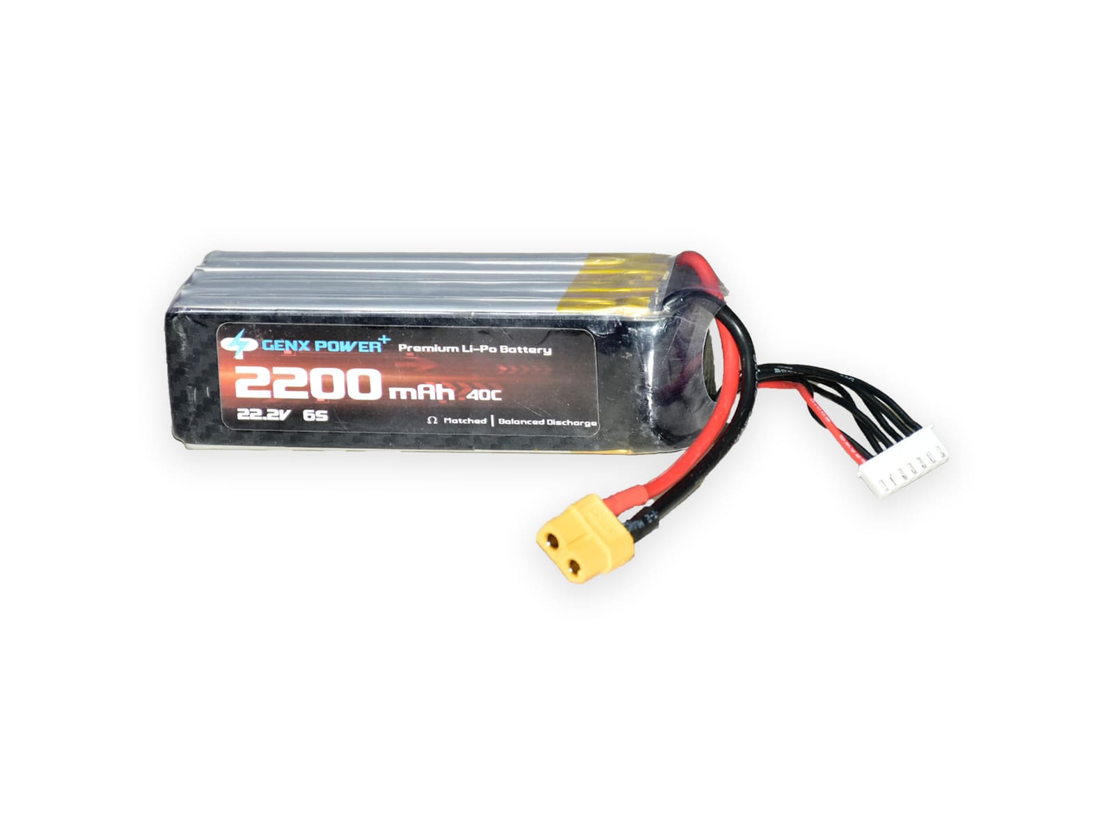 22.2V · 6S · 2200mAh · 60C — GenX LiPo Series UAV battery pack