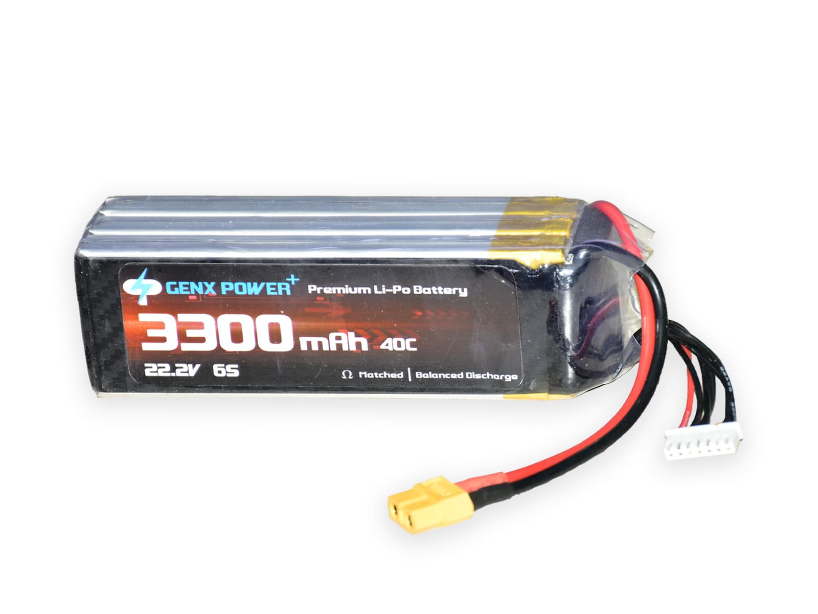 22.2V · 6S · 3300mAh · 60C — GenX LiPo Series UAV battery pack