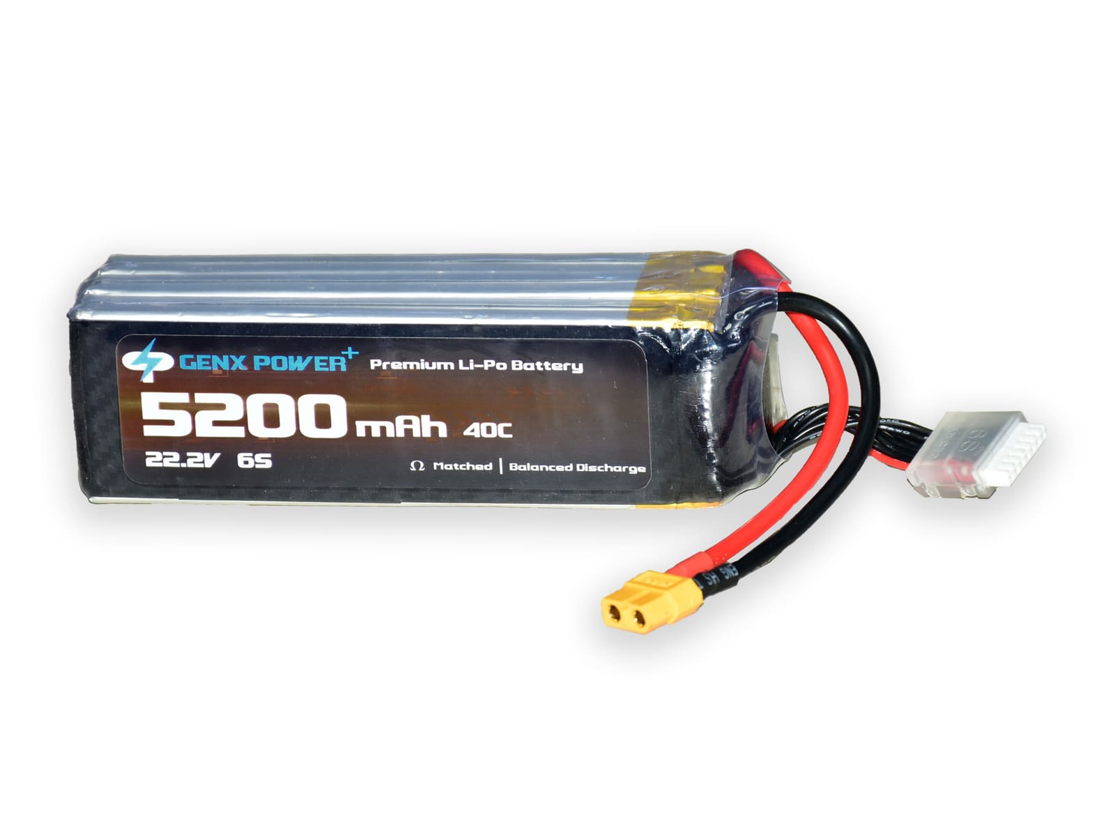 22.2V · 6S · 5200mAh · 60C — GenX LiPo Series UAV battery pack