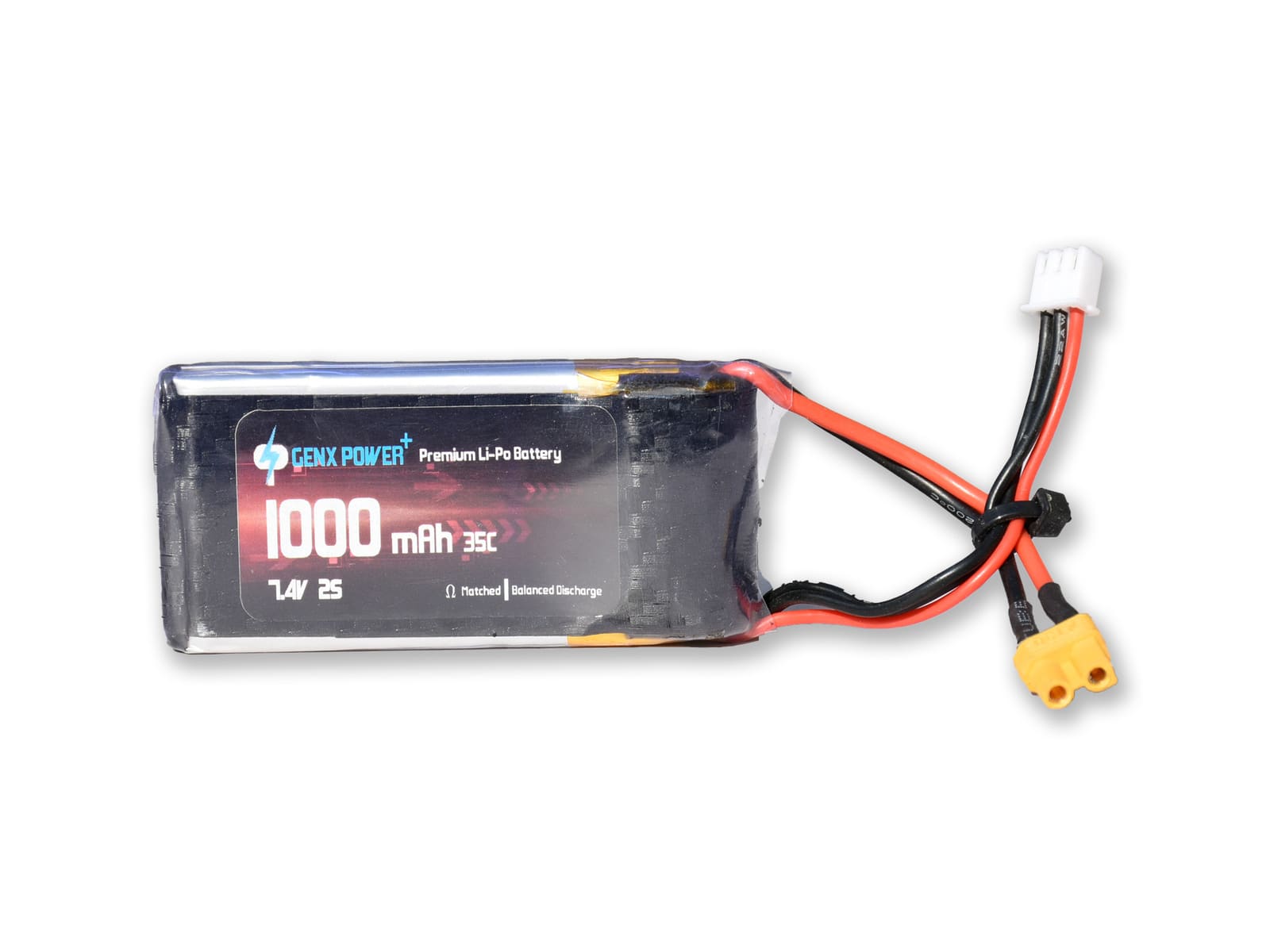 7.4V · 2S · 1000mAh · 70C — GenX LiPo Series UAV battery pack