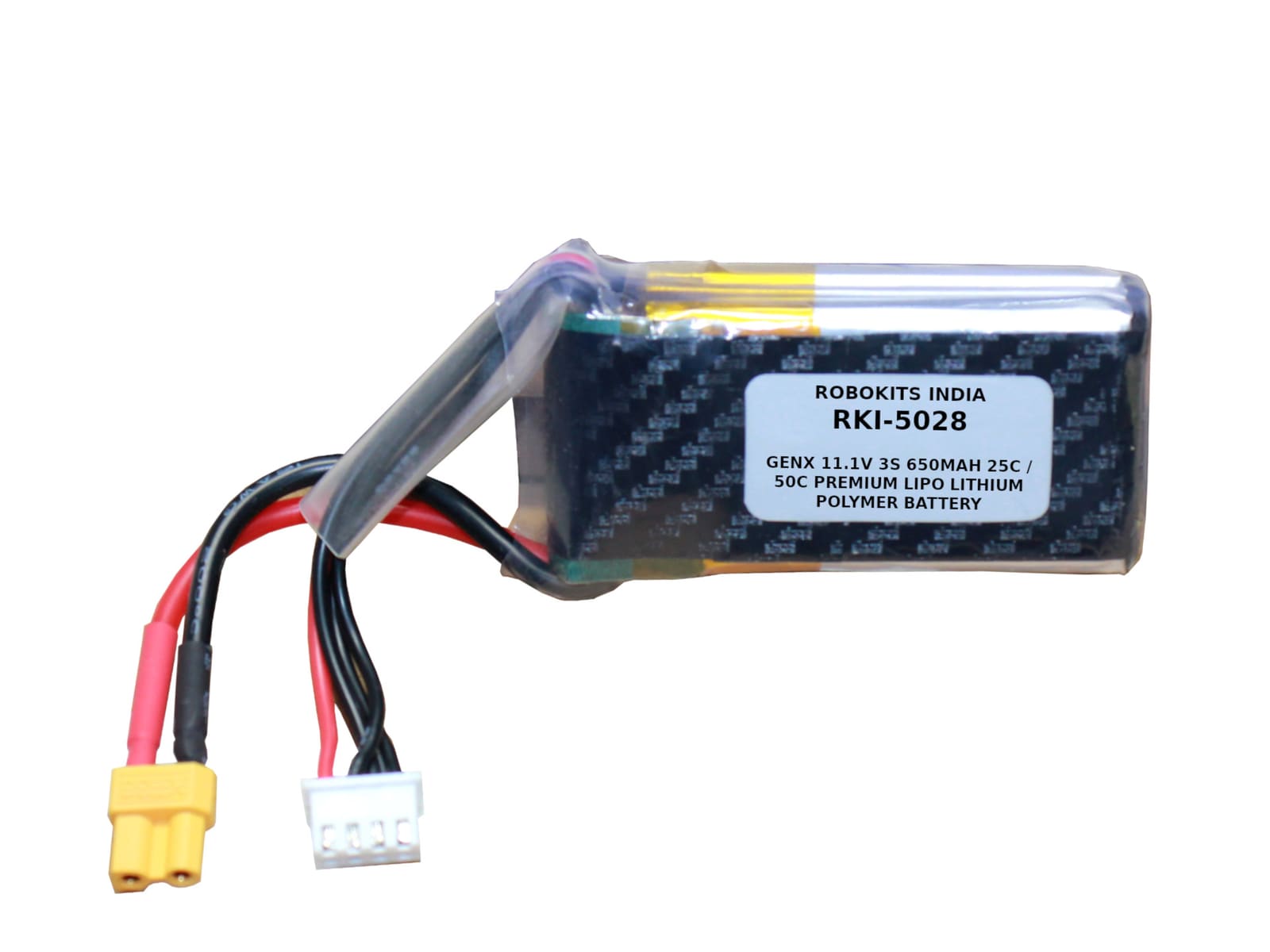 11.1V · 3S · 650mAh · 60C — GenX LiPo Series UAV battery pack