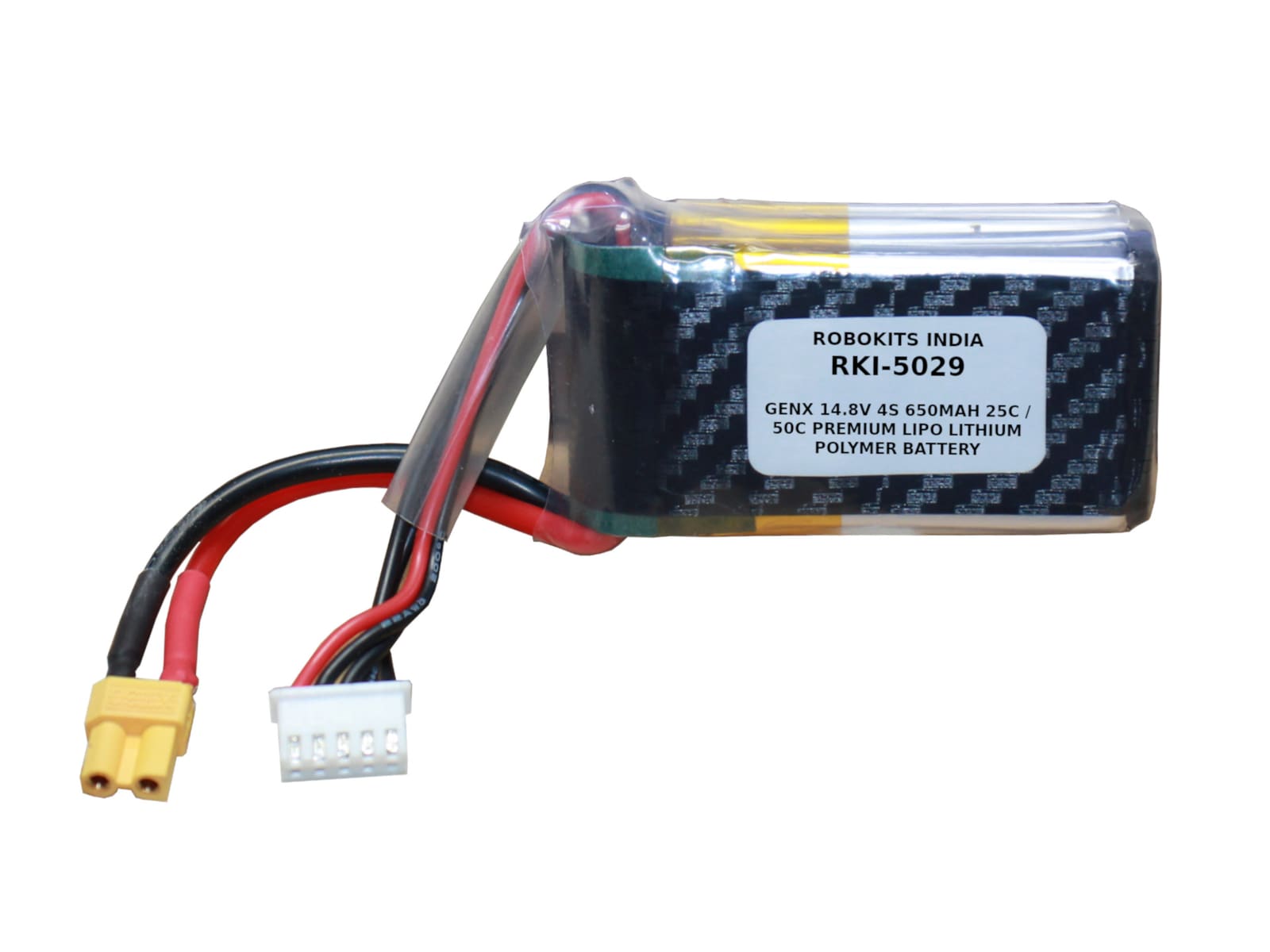 14.8V · 4S · 650mAh · 60C — GenX LiPo Series UAV battery pack