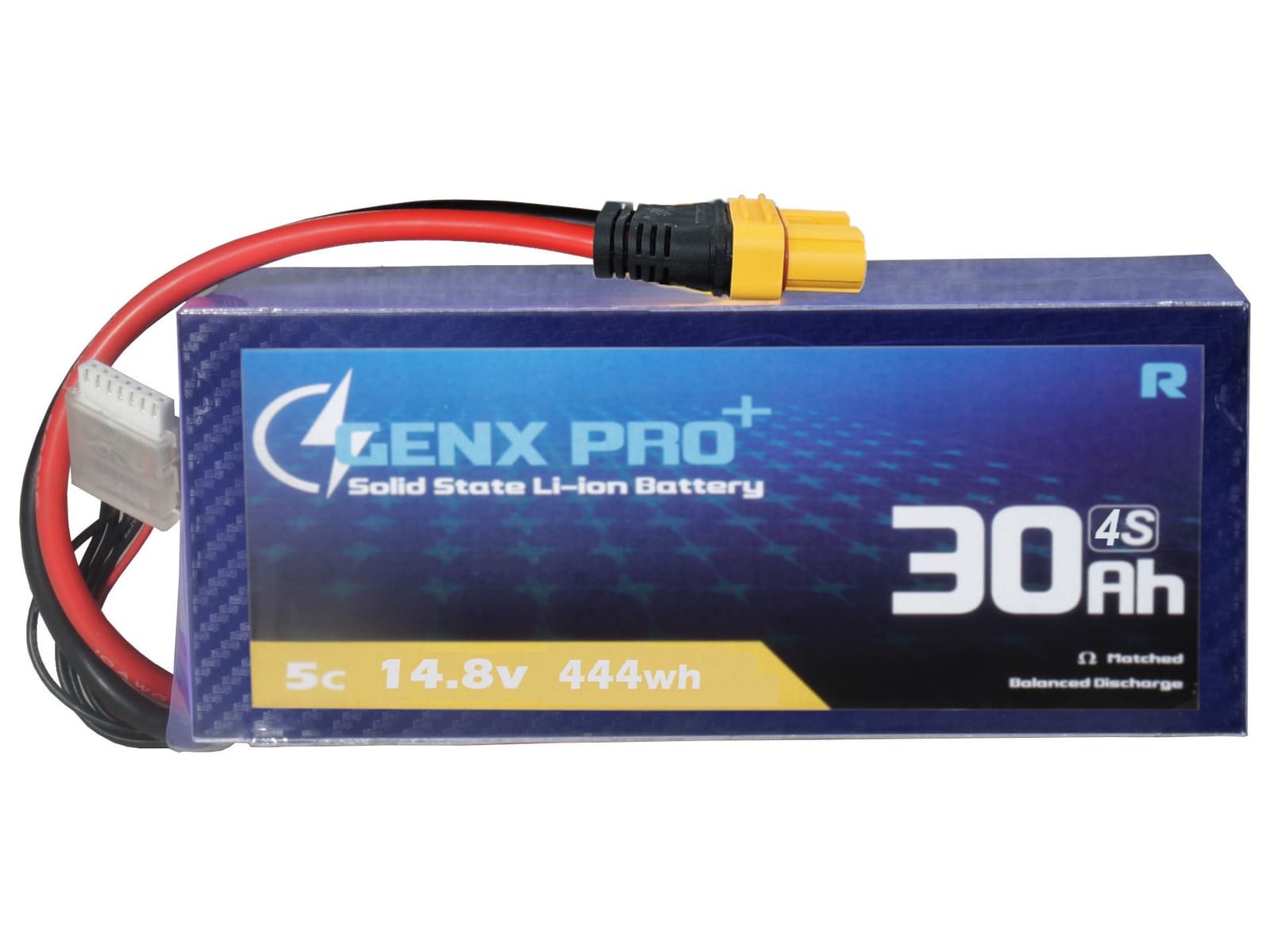 14.8V · 4S · 30000mAh · 10C — GenX Pro+ · Solid-State Series UAV battery pack