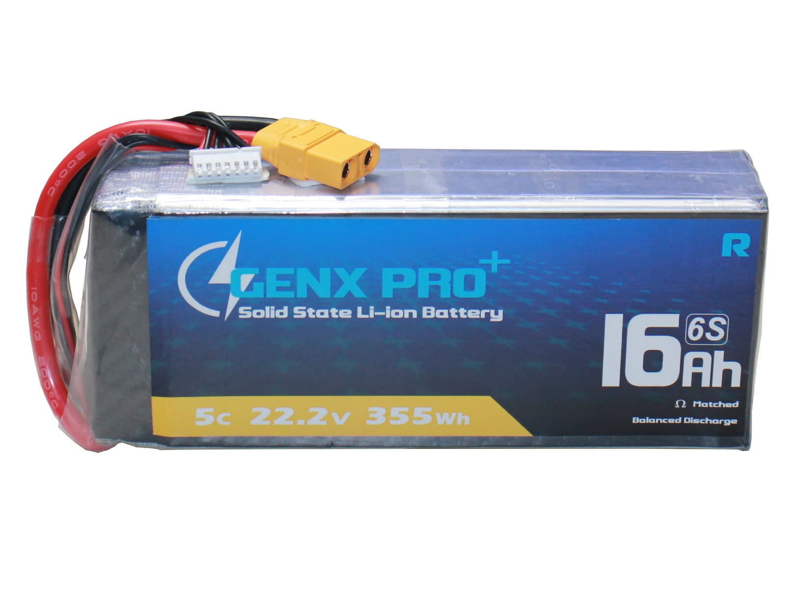 22.2V · 6S · 16000mAh · 10C — GenX Pro+ · Solid-State Series UAV battery pack