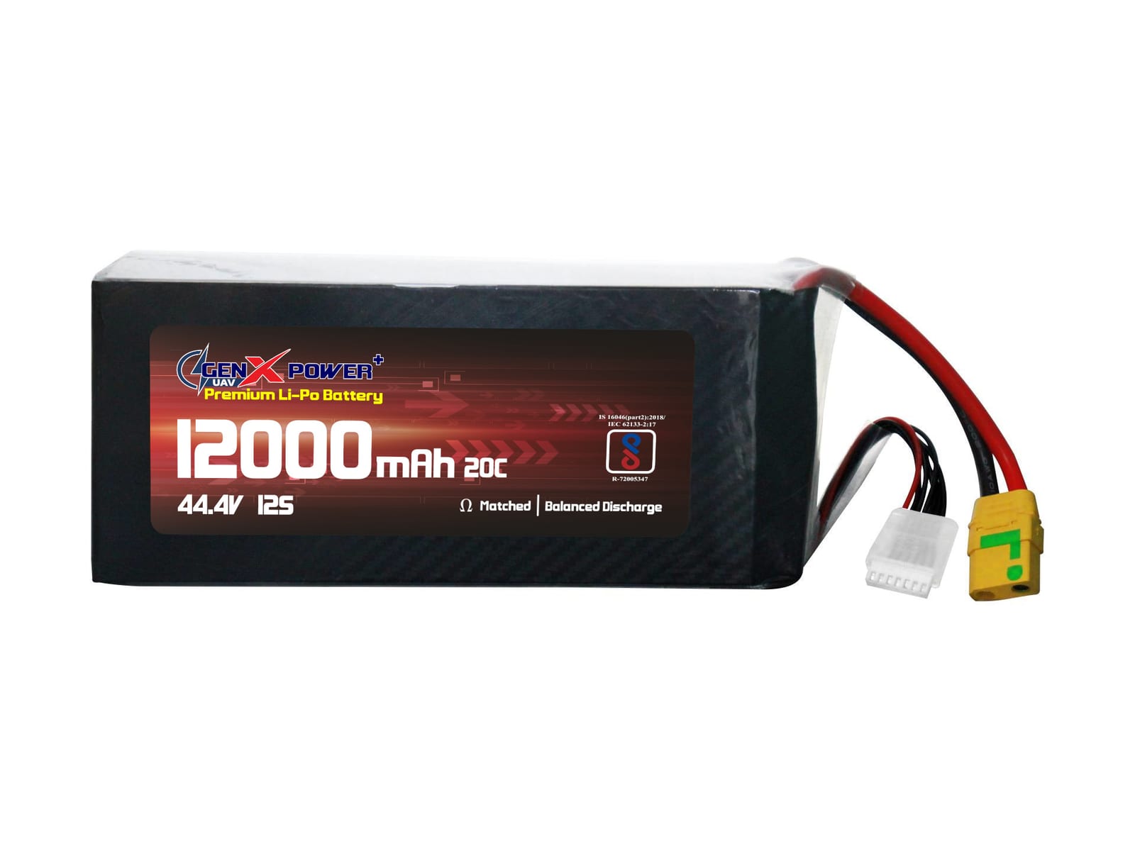GenX 44.4V 12S 12000mAh 20C / 40C Premium Lithium Polymer Battery