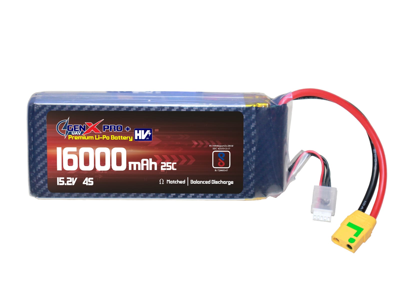 GenX 15.2V 4S 16000mah 25C / 40C Premium Lithium Polymer HV Battery
