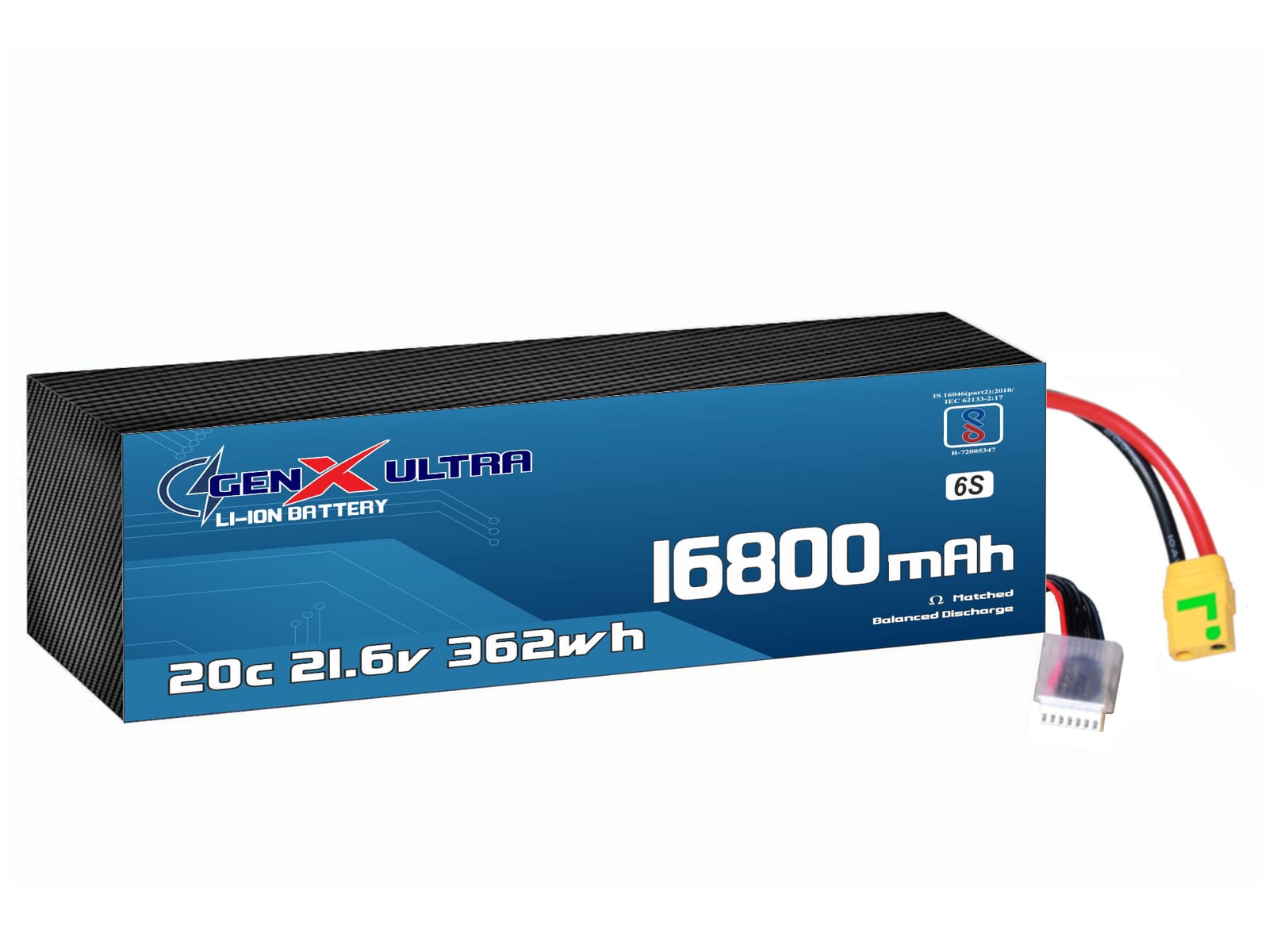 GenX Ultra 21.6V 16800mah 20C Premium Lithium Ion Rechargeable Battery