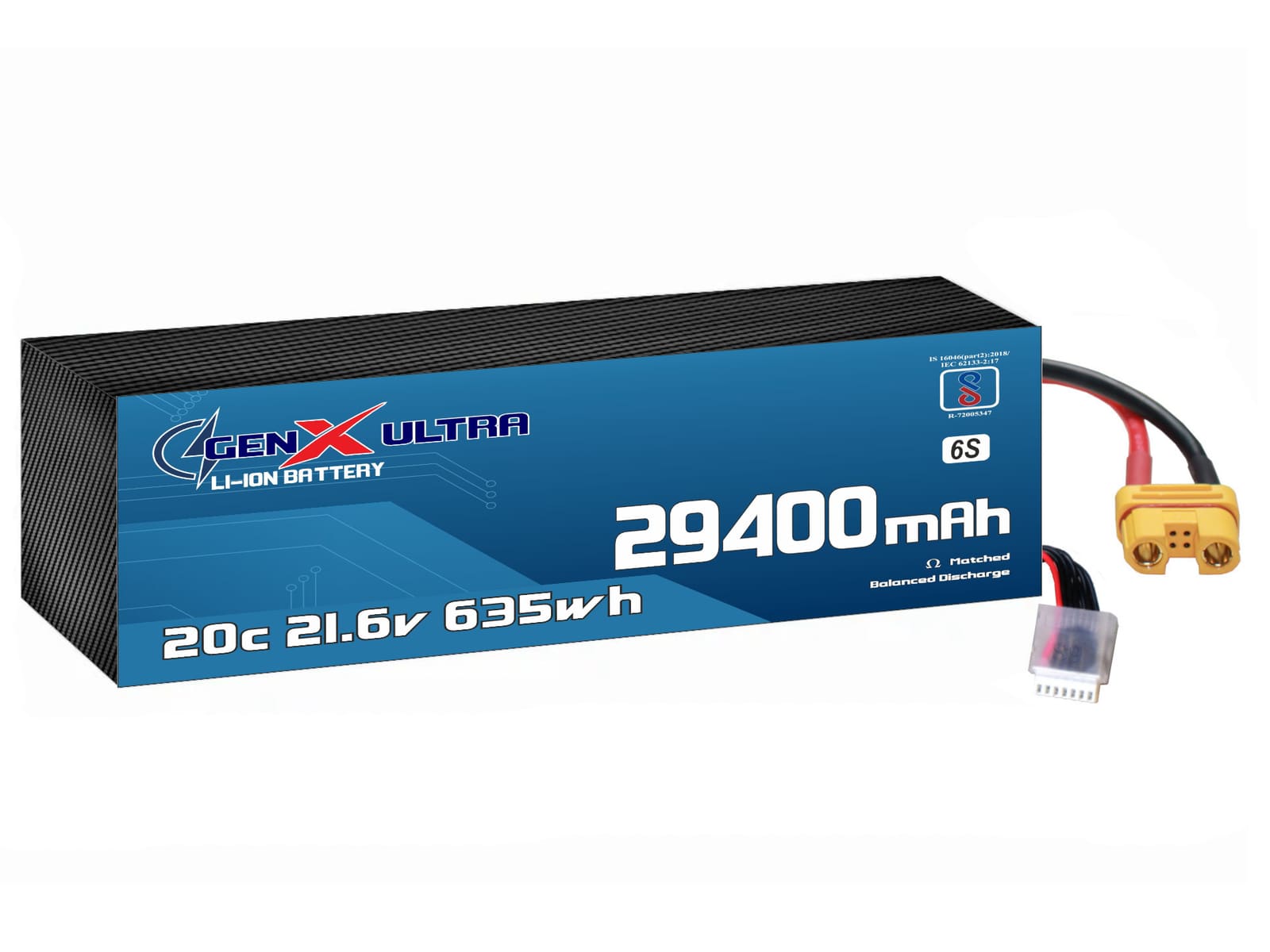 21.6V · 6S · 29400mAh · 20C — GenX UAV Battery Series UAV battery pack