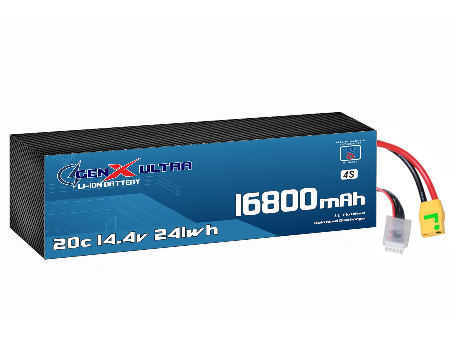 14.4V · 4S · 16800mAh · 20C — GenX UAV Battery Series UAV battery pack