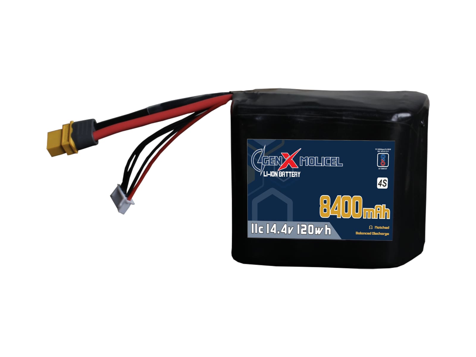14.4V · 4S · 8400mAh · 11C — GenX UAV Battery Series UAV battery pack
