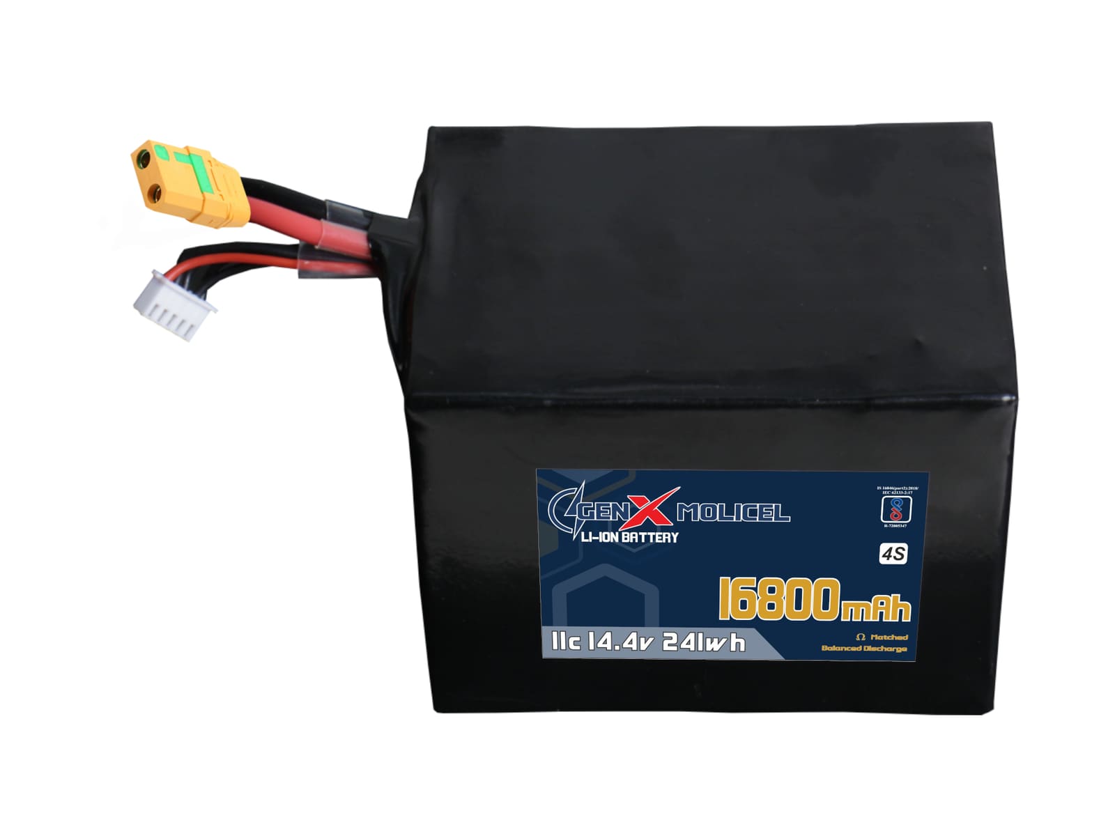 14.4V · 4S · 16800mAh · 11C — GenX UAV Battery Series UAV battery pack