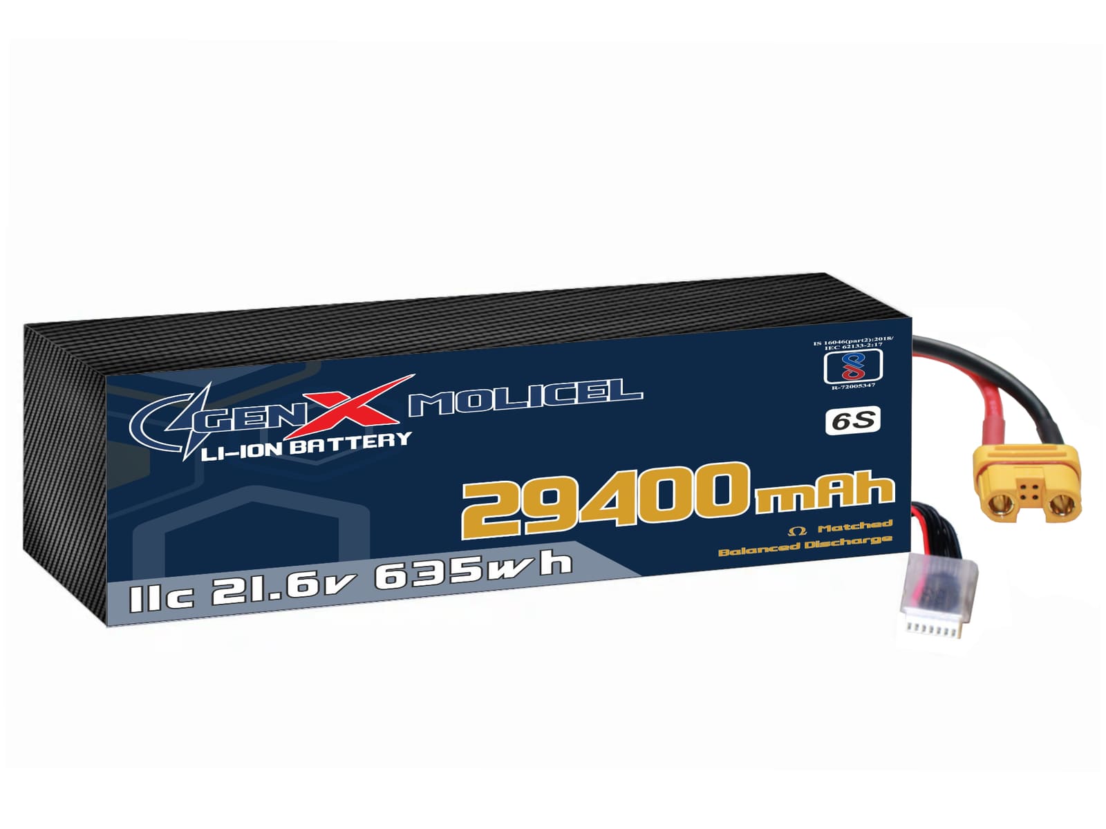21.6V · 6S · 29400mAh · 11C — GenX UAV Battery Series UAV battery pack