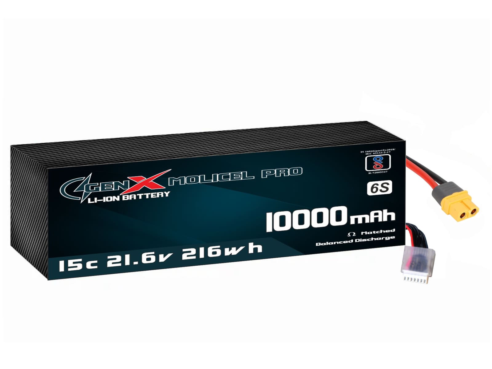 21.6V · 6S · 10000mAh · 15C — GenX UAV Battery Series UAV battery pack