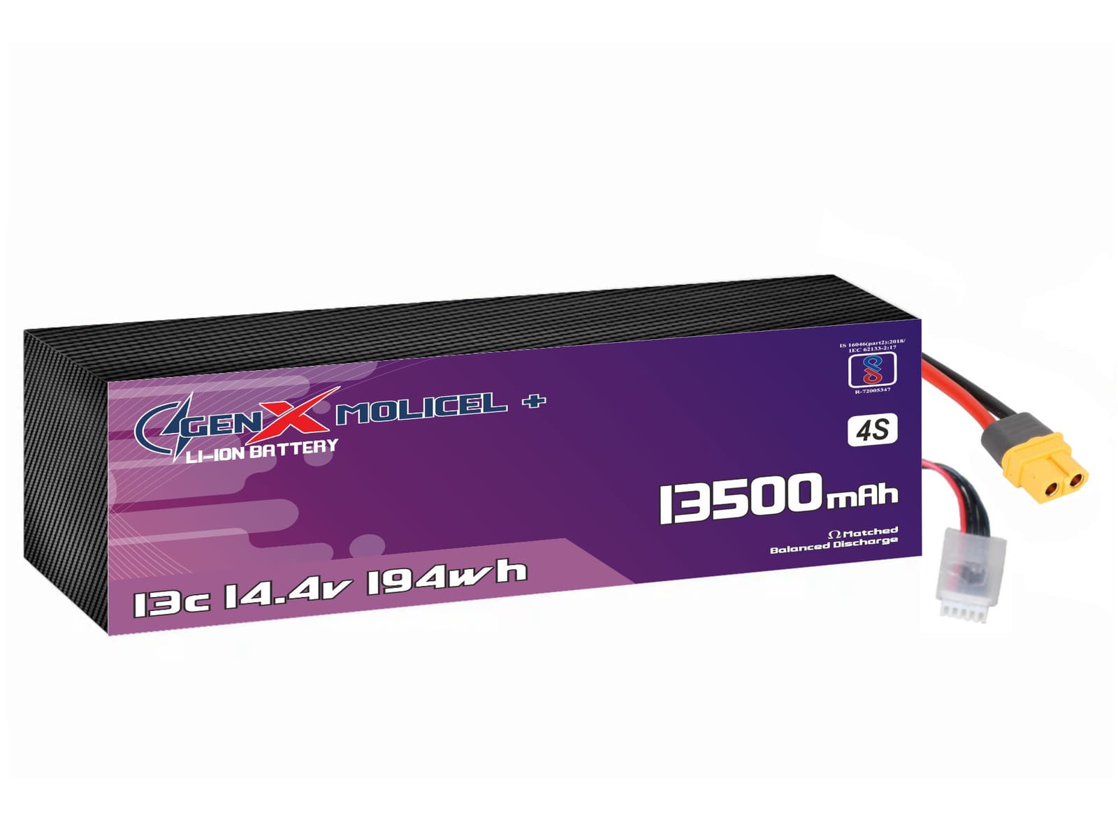 14.4V · 4S · 13500mAh · 13C — GenX UAV Battery Series UAV battery pack