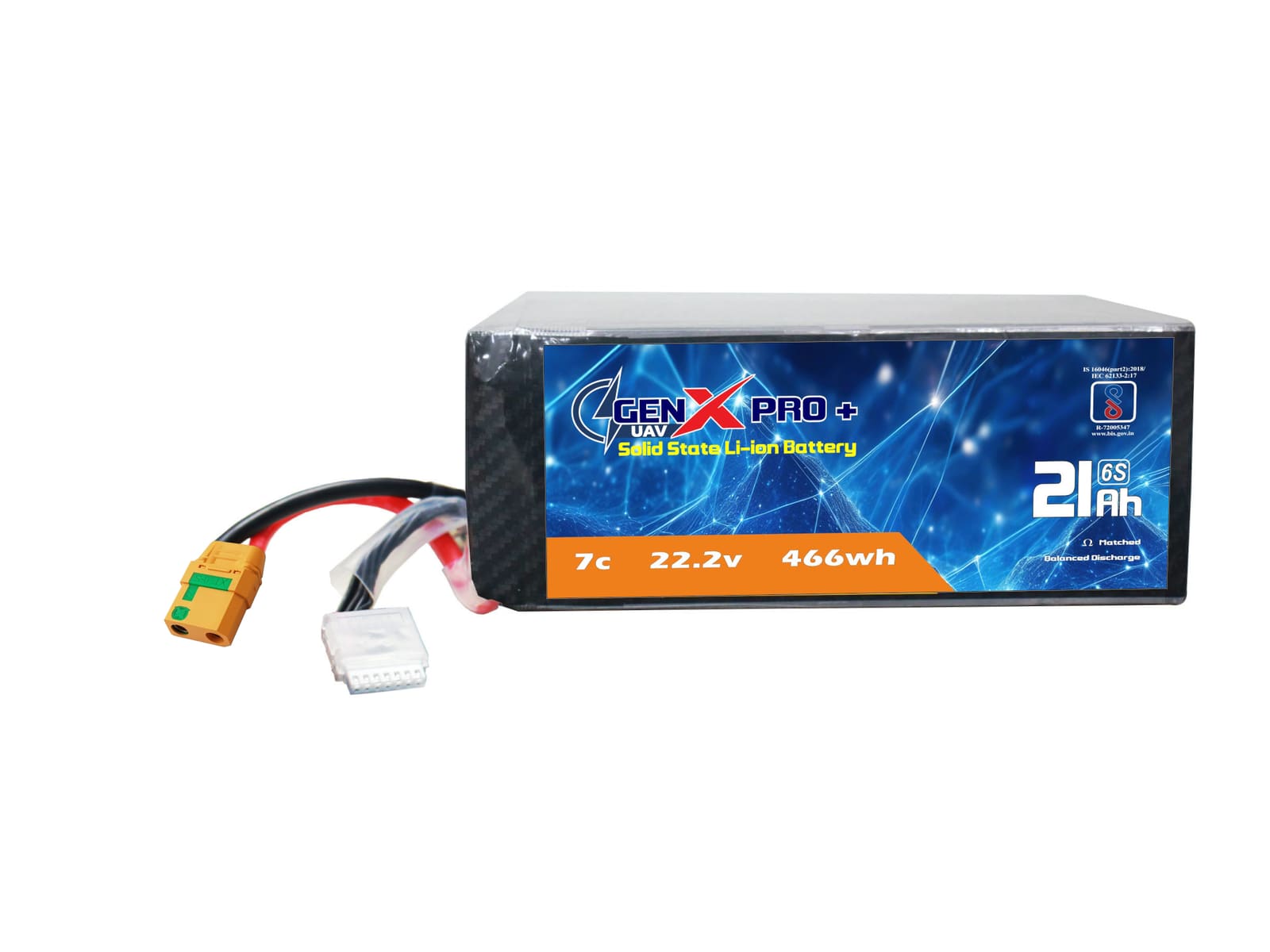 22.2V · 6S · 21000mAh · 7C — GenX Pro+ · Solid-State Series UAV battery pack