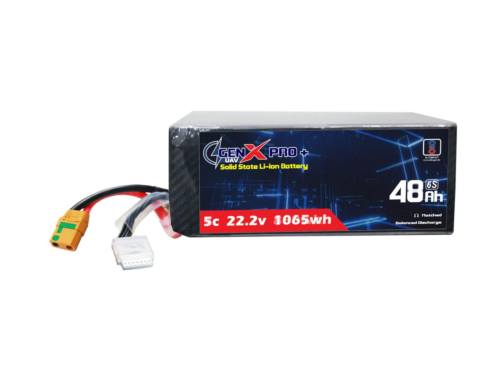 22.2V · 6S · 48000mAh · 5C — GenX Pro+ · Solid-State Series UAV battery pack