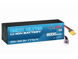GenX Ultra 22.2V 6S2P 8000mah 20C Premium Lithium Ion Rechargeable Battery