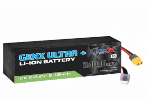 GenX Ultra+ 22.2V 6S4P 24000mah 5C Premium Lithium Ion Rechargeable Battery