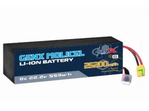 GenX Molicel 22.2V 6S6P 25200mah 11C Premium Lithium Ion Rechargeable Battery