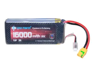 GenX 11.1V 3S 16000mAh 20C / 40CPremium Lipo Lithium Polymer Battery with Antispark XT90s connector